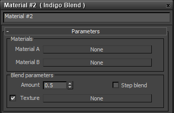 Blend material settings