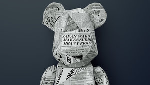 Originalplan 1941-1969 New York Times paper crumble Bearbrick.jpg