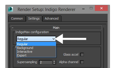 IndigoMax configuration settings